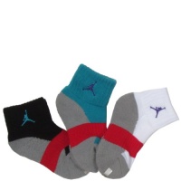 Jordan Kids Quarter Socks 3 Pack for Boys and Girls Turquoise, 4-13 Shoe/ 5-7 Sock (Toddler/Kids) Jordan Kids Quarter Socks 3 Pack for Boys and Girls Turquoise, 4-13 Shoe/ 5-7 Sock (Toddler/Kids)