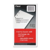 Mead 6-Ring Memo Book Refill, College Rule, 6HP, 6-3/4 x 3-3/4, 80 Sheets, White, PK - MEA46534 Mead 6-Ring Memo Book Refill, College Rule, 6HP, 6-3/4 x 3-3/4, 80 Sheets, White, PK - MEA46534