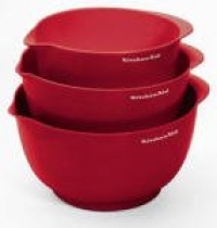 Kitchenaid Classic Mixing Bowls, Red, Set of 3 Kitchenaid Classic Mixing Bowls, Red, Set of 3