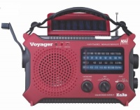 Kaito Voyager KA500IP Solar/Dynamo AM/FM/SW NOAA Weather Radio with Alert & Cell Phone (iPod/iPhone) Charger, Color Red Kaito Voyager KA500IP Solar/Dynamo AM/FM/SW NOAA Weather Radio with Alert & Cell Phone (iPod/iPhone) Charger, Color Red