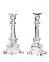 Brand New!! Eiffel Tower Shannon Crystal Candle Stick Pair Brand New!! Eiffel Tower Shannon Crystal Candle Stick Pair
