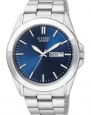 Citizen Quartz Day Date Blue Dial Men's Watch - BF0580-57L