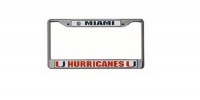 NCAA Miami Hurricanes Chrome License Plate Frame NCAA Miami Hurricanes Chrome License Plate Frame