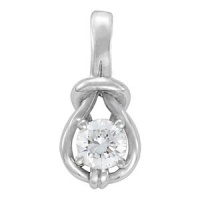 .50CT Love Knot Round Solitaire Diamond Pendant