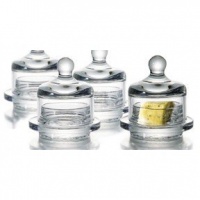 Essential Home Set of 2 Round Butter Dish Sets with Lids Essential Home Set of 2 Round Butter Dish Sets with Lids
