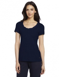 Nautica Sleepwear Women's Short Sleeve Ruffle Sleep Tee Nautica Sleepwear Women's Short Sleeve Ruffle Sleep Tee