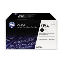 HP CE505D, HP05A Toner Cartridge, 2300 Page Yield, 2/BX, Black HP CE505D, HP05A Toner Cartridge, 2300 Page Yield, 2/BX, Black