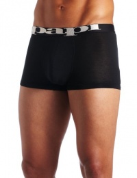 Papi Mens Cotton Modal Brazilian Trunk, Black, X-Large