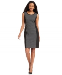 Round out your wardrobe with Charter Club's classic sheath dress. The printed panel at the center creates a flattering optical illusion! Round out your wardrobe with Charter Club's classic sheath dress. The printed panel at the center creates a flattering optical illusion!