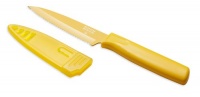 Kuhn Rikon 4-Inch Nonstick Colori Serrated Paring Knife, Yellow Kuhn Rikon 4-Inch Nonstick Colori Serrated Paring Knife, Yellow