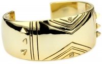 House of Harlow 1960 Gold-Plated Etched Spike Cuff Bracelet House of Harlow 1960 Gold-Plated Etched Spike Cuff Bracelet