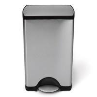 simplehuman Step Trash Can, Rectangular, Fingerprint-Proof, Brushed, 10 Gallons simplehuman Step Trash Can, Rectangular, Fingerprint-Proof, Brushed, 10 Gallons