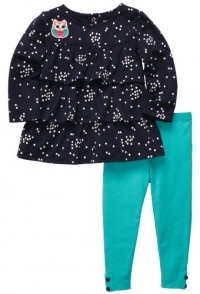 Carter's Baby Girls L/S Knit Set - Navy/Teal Carter's Baby Girls L/S Knit Set - Navy/Teal