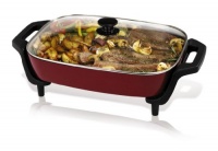 Oster CKSTSKFM-1216R 12-Inch by 16-Inch Electric Skillet, Red Oster CKSTSKFM-1216R 12-Inch by 16-Inch Electric Skillet, Red
