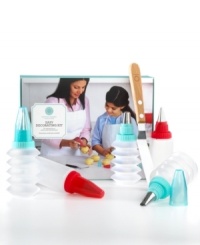Channel the designer inside by creating mouthwatering desserts and impressive designs with this easy decorating kit that includes everything you need to turn a treat into a masterpiece. This kit lets you handle frosting with ease and precision, including decorating bottles, tips, spatula and more. Limited lifetime warranty. Channel the designer inside by creating mouthwatering desserts and impressive designs with this easy decorating kit that includes everything you need to turn a treat into a masterpiece. This kit lets you handle frosting with ease and precision, including decorating bottles, tips, spatula and more. Limited lifetime warranty.