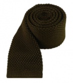 100% Silk Knit Chocolate Brown Skinny Tie