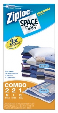 5 Pack of Space Bags - 2 Med, 2 Large, 1 XLarge 5 Pack of Space Bags - 2 Med, 2 Large, 1 XLarge