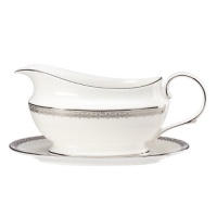 Lenox Lace Couture Sauce Boat and Stand, White Lenox Lace Couture Sauce Boat and Stand, White
