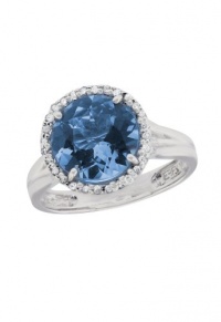 Effy Jewlery 14K White Gold Blue Topaz & Diamond Ring, 3.14 TCW Ring size 7 Effy Jewlery 14K White Gold Blue Topaz & Diamond Ring, 3.14 TCW Ring size 7