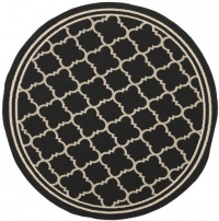 Safavieh CY6918-226 Courtyard Collection Indoor/Outdoor Round Area Rug, 7-Feet 10-Inch in Diameter, Black and Beige Safavieh CY6918-226 Courtyard Collection Indoor/Outdoor Round Area Rug, 7-Feet 10-Inch in Diameter, Black and Beige