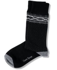A classic pattern gives your feet some iconic style with these socks from Club Room. A classic pattern gives your feet some iconic style with these socks from Club Room.