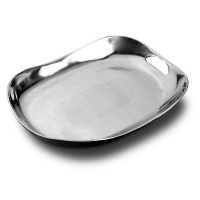 Wilton Armetale Boston Handled Tray, Oval, 17-Inch by 11-1/4 Inch