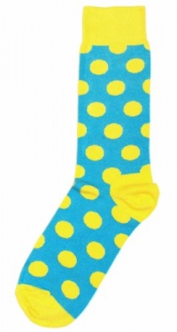 Happy Socks Men's Designer Big Dot, Blue, 10-13 Happy Socks Men's Designer Big Dot, Blue, 10-13