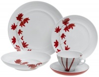 Mikasa Pure Red Fine China 5-Piece Place Setting, Service for 1 Mikasa Pure Red Fine China 5-Piece Place Setting, Service for 1