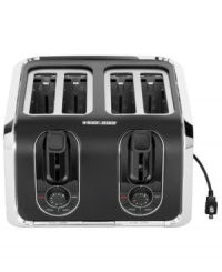 Toast times two! Holding up to four slices, this toaster has the true golden touch with dual independent controls that let you prep every piece to individual preference. Ready to change the way your kitchen works with features, like bagel, frozen and reheat, for meals of all kinds. 2-year warranty. Model TR1400SB. Toast times two! Holding up to four slices, this toaster has the true golden touch with dual independent controls that let you prep every piece to individual preference. Ready to change the way your kitchen works with features, like bagel, frozen and reheat, for meals of all kinds. 2-year warranty. Model TR1400SB.