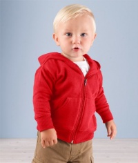Rabbit Skins - Infant Hooded Full-Zip Sweatshirt - 3446 - 18M - Red Rabbit Skins - Infant Hooded Full-Zip Sweatshirt - 3446 - 18M - Red