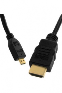 Micro HDMI (Type D) to HDMI (Type A) Cable For RIM BlackBerry PlayBook - 6 Feet (Free HandHelditems Sketch Universal Stylus Pen)