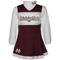 adidas Mississippi State Bulldogs Toddler Cheerleader Dress & Turtleneck (3T)