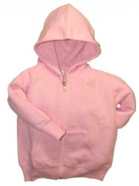 Infant Fleece Hooded Zip Front Sweatshirt with Pocket by Rabbit Skins - Pink - 12 Mths Infant Fleece Hooded Zip Front Sweatshirt with Pocket by Rabbit Skins - Pink - 12 Mths