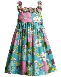 Size-3T BNJ-9379M AQUA-BLUE PINK MULTI 'Island Floral' PRINT RUFFLE NECKLINE Spring Summer Party Dress,M69379 Bonnie Jean GIRLS Size-3T BNJ-9379M AQUA-BLUE PINK MULTI 'Island Floral' PRINT RUFFLE NECKLINE Spring Summer Party Dress,M69379 Bonnie Jean GIRLS