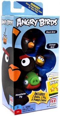 Angry Birds Black Bird, Moustache Pig, Orange Bird Add-On, 3-Pack Angry Birds Black Bird, Moustache Pig, Orange Bird Add-On, 3-Pack