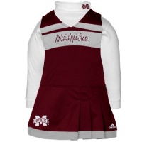 NCAA adidas Mississippi State Bulldogs Infant Girls 2-Piece Turtleneck & Cheerleader Dress Set - Maroon/White (12 Months) NCAA adidas Mississippi State Bulldogs Infant Girls 2-Piece Turtleneck & Cheerleader Dress Set - Maroon/White (12 Months)
