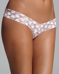 Hanky Panky updates its low-rise, lace thong with a retro-glam polka dot print. Style #8K1584. Hanky Panky updates its low-rise, lace thong with a retro-glam polka dot print. Style #8K1584.