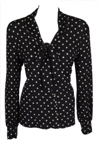 Charter Club Womens Polka Dot Long Sleeve Top Charter Club Womens Polka Dot Long Sleeve Top