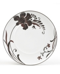 Like a well-manicured flower bed the Cocoa Blossom dinnerware and dishes collection from Mikasa brings just the right amounts of whimsy and sophistication to the table. Rich hues of chocolate and cinnamon color the lush blooms beautifully set against elegant white porcelain. Like a well-manicured flower bed the Cocoa Blossom dinnerware and dishes collection from Mikasa brings just the right amounts of whimsy and sophistication to the table. Rich hues of chocolate and cinnamon color the lush blooms beautifully set against elegant white porcelain.