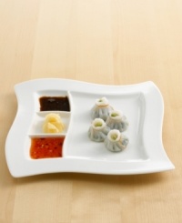 Explore new shapes for your table with this innovative dinnerware and dishes collection in fine white china. Distinguished by angular shapes in fluid wave designs, this grill plate creates a host of options for imaginative presentation. From Villeroy & Boch. Explore new shapes for your table with this innovative dinnerware and dishes collection in fine white china. Distinguished by angular shapes in fluid wave designs, this grill plate creates a host of options for imaginative presentation. From Villeroy & Boch.
