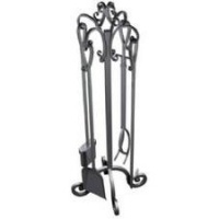 Panacea 5-Piece Scroll Top Fireplace Tool Set Panacea 5-Piece Scroll Top Fireplace Tool Set