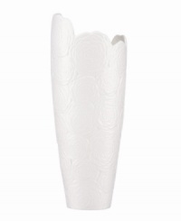 Enhance mini bouquets with the fresh and chic Marchesa Rose bud vase. White bone china sculpted with blooms inspired by the designer's couture gowns infuse a room with modern romance. From Marchesa by Lenox. Enhance mini bouquets with the fresh and chic Marchesa Rose bud vase. White bone china sculpted with blooms inspired by the designer's couture gowns infuse a room with modern romance. From Marchesa by Lenox.