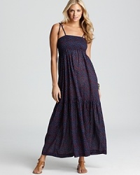 Hit print poolside with this smocked maxi dress from French Connection. In a simple shape and leaf motif, it's a natural choice for beach to boardwalk chic. Hit print poolside with this smocked maxi dress from French Connection. In a simple shape and leaf motif, it's a natural choice for beach to boardwalk chic.