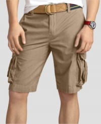 Classically rugged. This cargo short offers the casual comfort you need during the spring and summer. Classically rugged. This cargo short offers the casual comfort you need during the spring and summer.