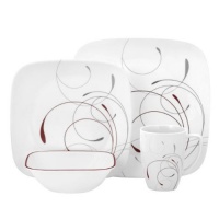 Corelle Square Round Splendor, Square, 16-Piece Corelle Square Round Splendor, Square, 16-Piece