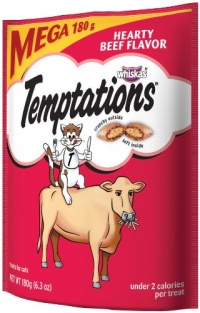 Whiskas Temptations Tartar Control Tasty Hearty Beef Treats for Cats, 6.3-Ounce Pouches (Pack of 10) Whiskas Temptations Tartar Control Tasty Hearty Beef Treats for Cats, 6.3-Ounce Pouches (Pack of 10)
