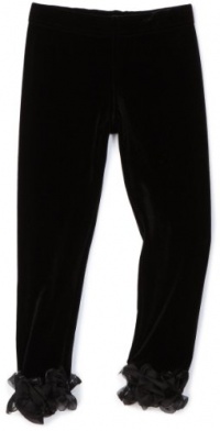 Blue Pearl Baby-girls Infant Legging Shimmer Velour with Sheer Flower Trim, Black, 18 Months Blue Pearl Baby-girls Infant Legging Shimmer Velour with Sheer Flower Trim, Black, 18 Months