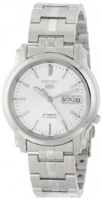 Seiko Men's SNKK65 Seiko 5 Automatic Silver Dial Stainless-Steel Bracelet Watch Seiko Men's SNKK65 Seiko 5 Automatic Silver Dial Stainless-Steel Bracelet Watch