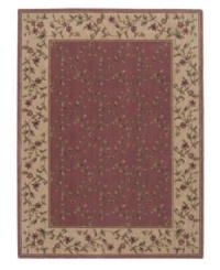 Beauty in bloom. This stunning rug is graced with a deep yet gentle color palette, creating the perfect ground for its latticework of blossoming vines. Bearing the rich patina of premium-quality Opulon™ yarns, each rug boasts a densely woven and strikingly luxurious pile that's a pleasure to touch and admire. One-year warranty. Beauty in bloom. This stunning rug is graced with a deep yet gentle color palette, creating the perfect ground for its latticework of blossoming vines. Bearing the rich patina of premium-quality Opulon™ yarns, each rug boasts a densely woven and strikingly luxurious pile that's a pleasure to touch and admire. One-year warranty.