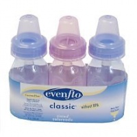 Evenflo 3 Pack Classic Clear Bottle without BPA, 4 Ounce Evenflo 3 Pack Classic Clear Bottle without BPA, 4 Ounce